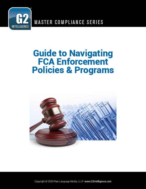 G2 Guide to Navigating FCA Enforcement Policies and Programs