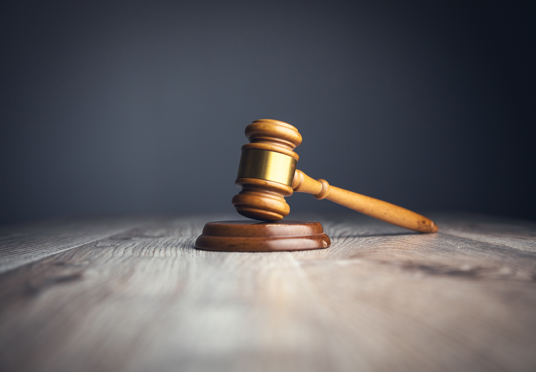 judge's gavel on a wooden table