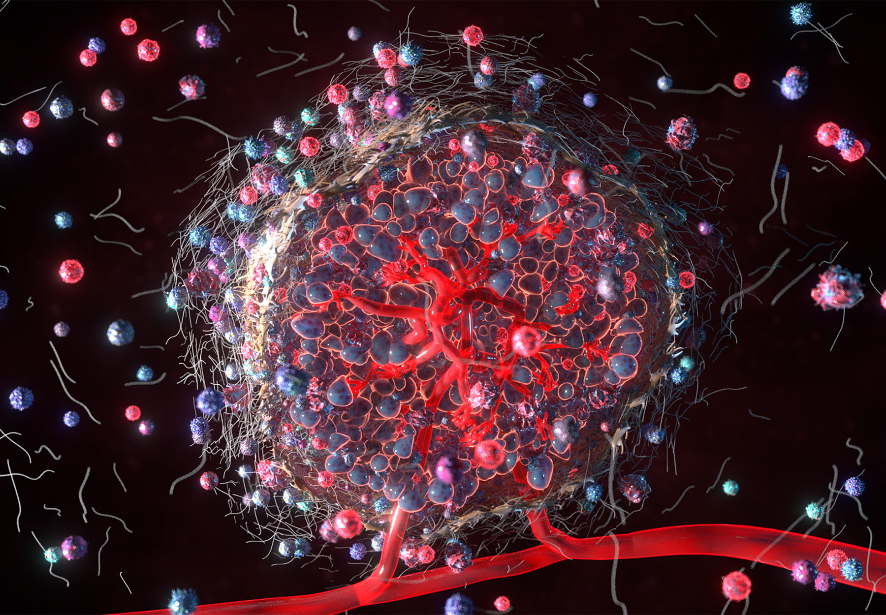 Tumor microenvironment stock illustration