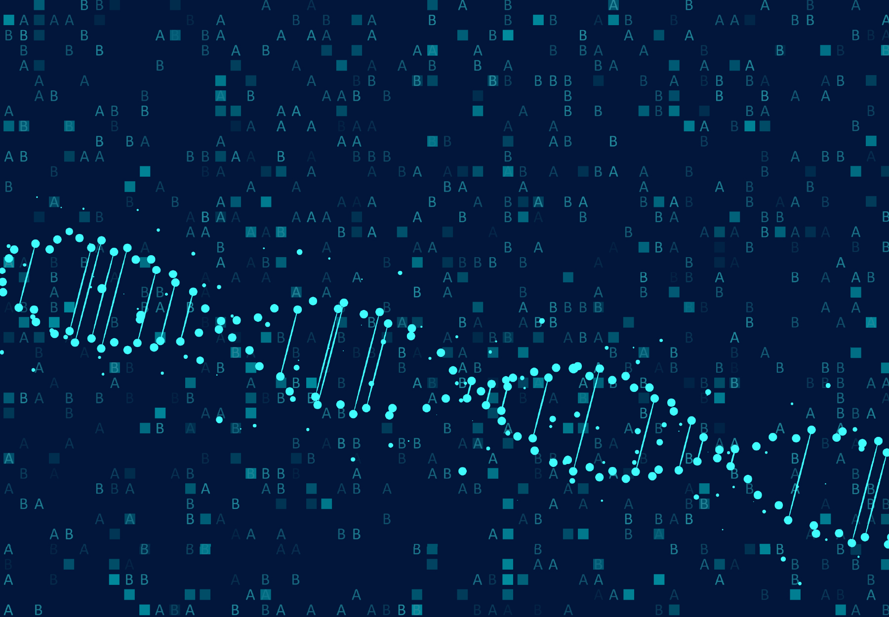 Abstract green DNA strand on dark blue/green background. Genetic testing billing and coding concept. iStock image.