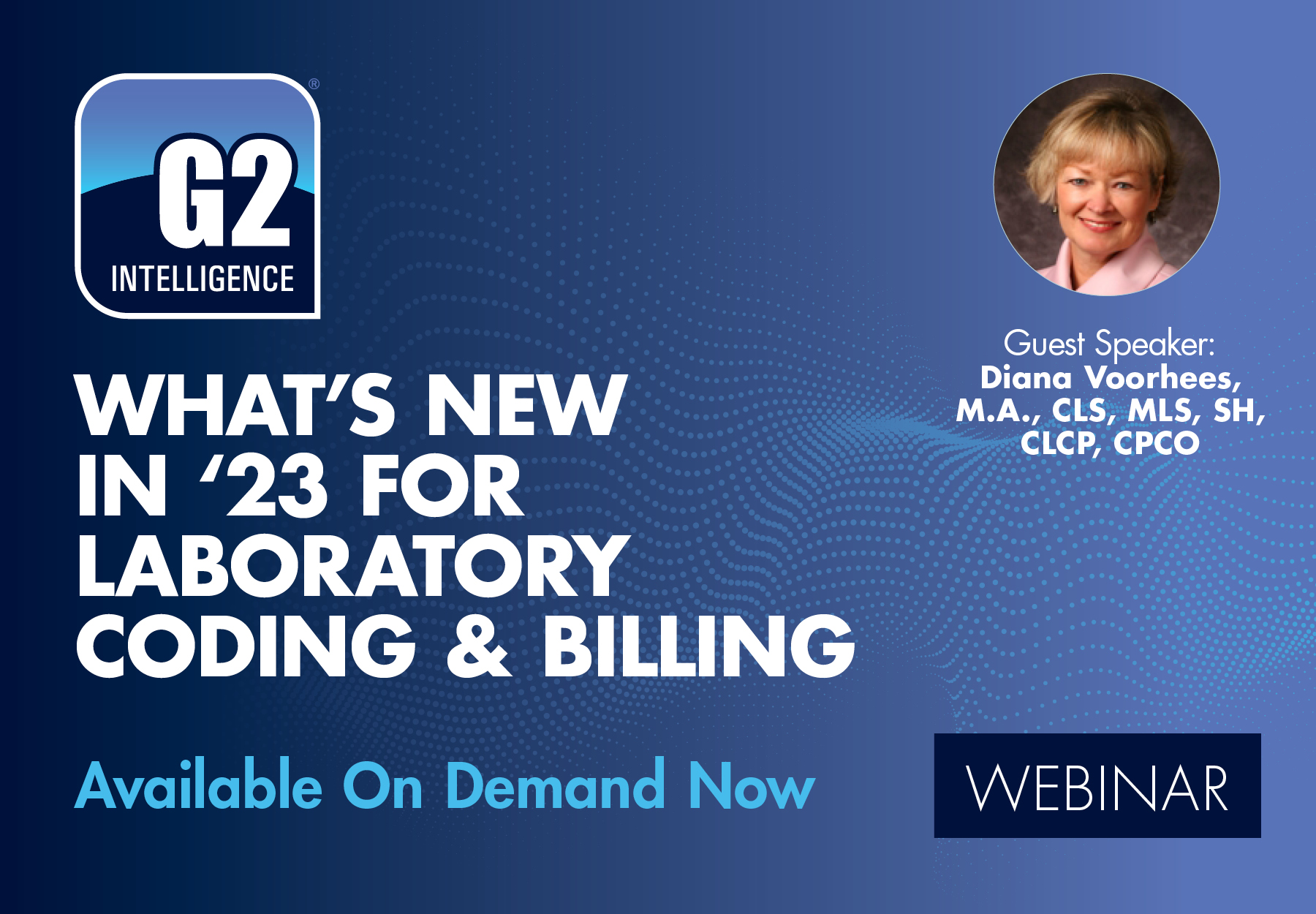A blue and white banner promoting the On-Demand version of G2 Intelligence's 