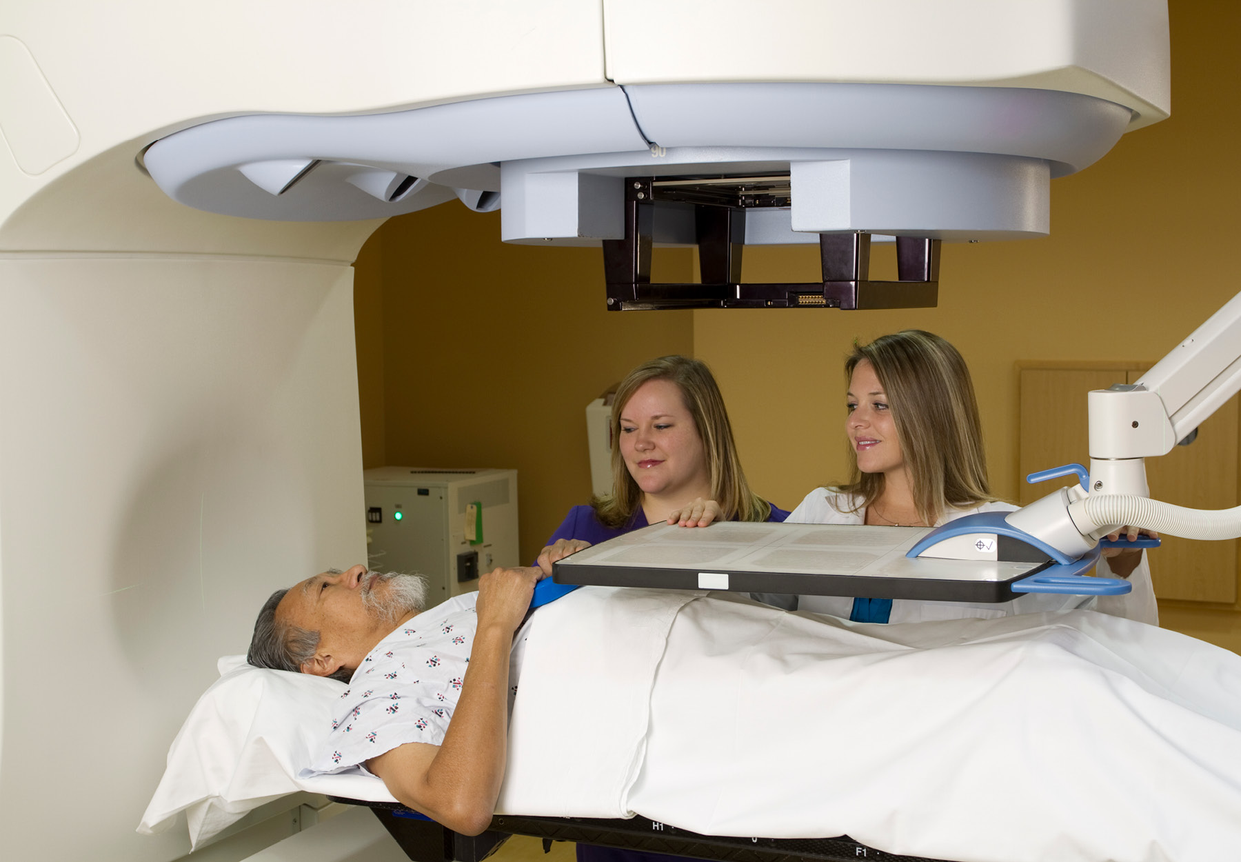 Man Receiving Treatments for Prostate Cancer. Stock Photo.